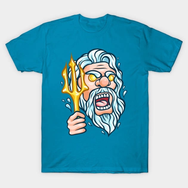 Poseidon Greek Mythology God of Sea T-Shirt by SmittyGFX